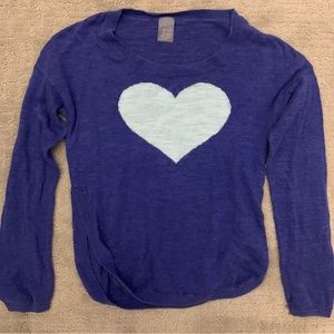 . Gracie by Soybu heart sweater youth size L